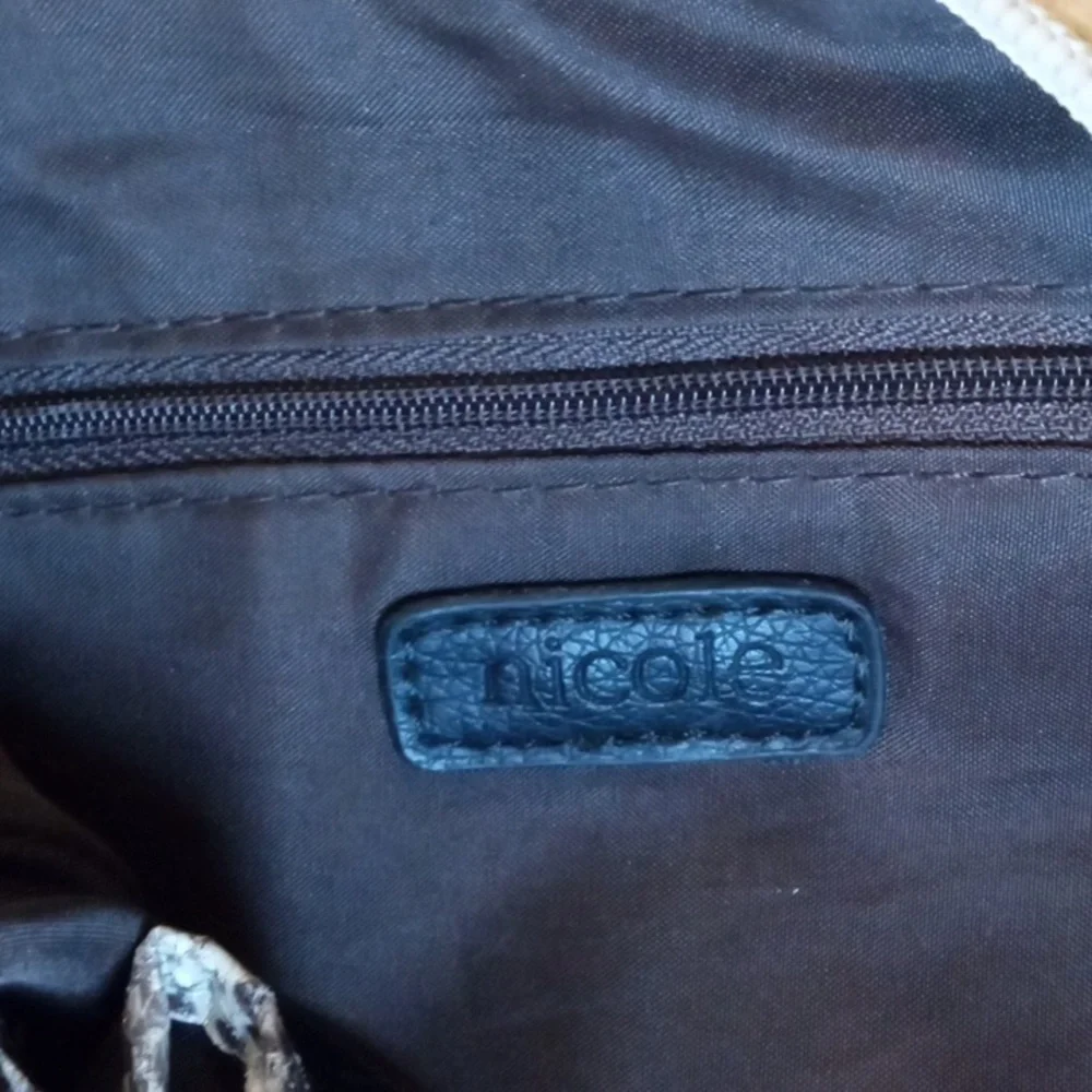 Nicole Miller faux reptile hobo bag with full lining, NWOT